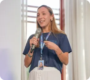 A QAVI staff member speaking